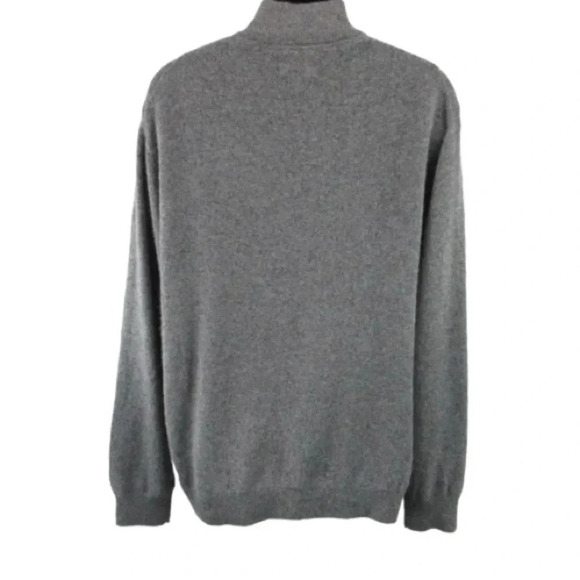 TAHARI PURE LUXE EUC MENS 100% CASHMERE GRAY SWEATER WINTER FALL TOP SHIRT SZ XL - Picture 5 of 6